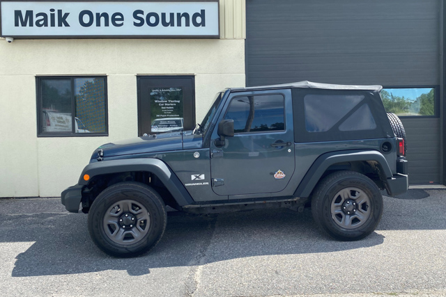 2008 Jeep Wrangler with professional window tint in North Bay